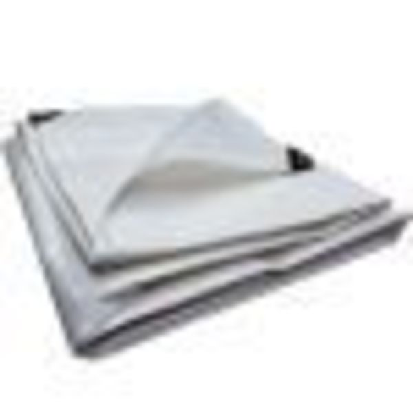 Tarps Now 10 ft x 10 ft Super Heavy Duty 12 Mil Tarp, White, Reinforced Polyethylene CSPSDW-1010